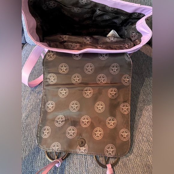 Blackcraft Cult 💜 Lavender 💜 Messenger Backpack with Pentagram Details 🦇 - Picture 10 of 10